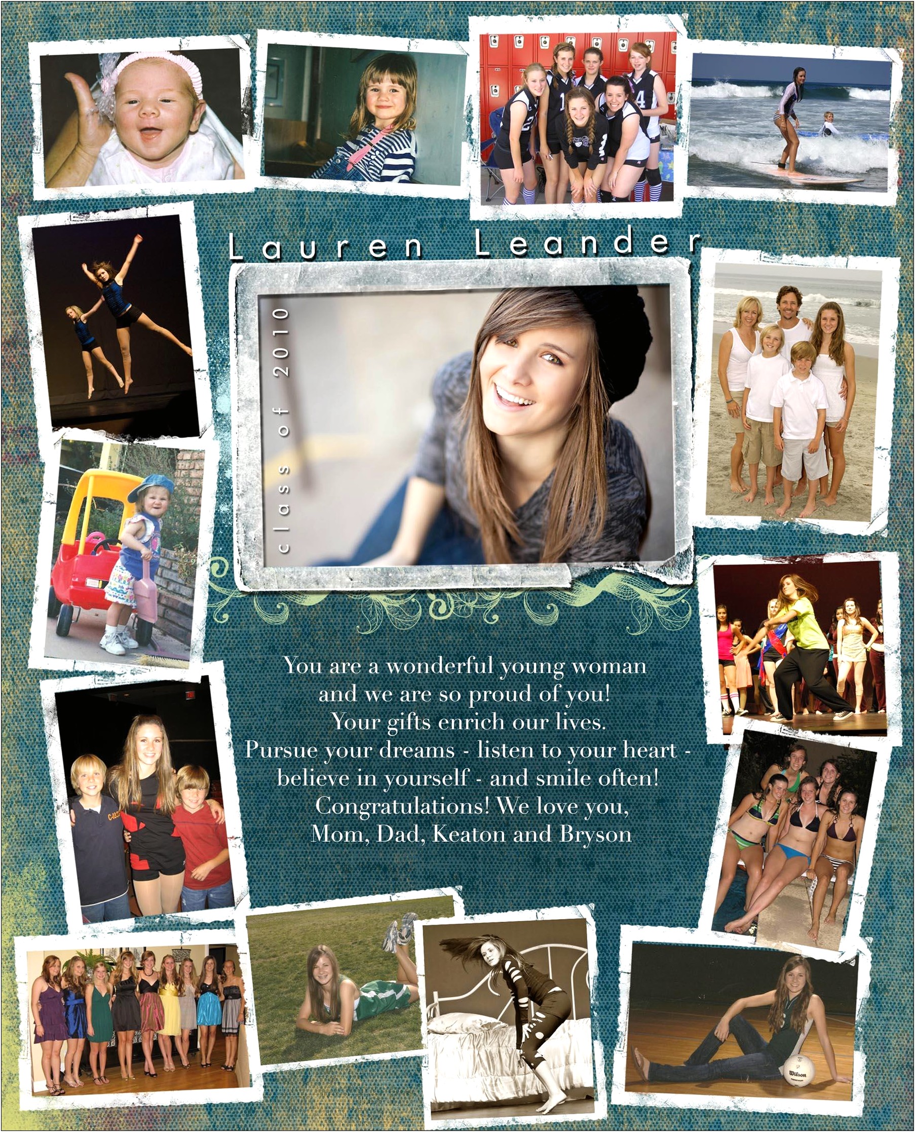 Senior Tribute Page Template 14 Page Free