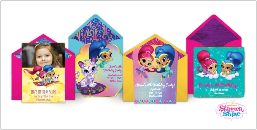 Shimmer And Shine Invitation Template Free