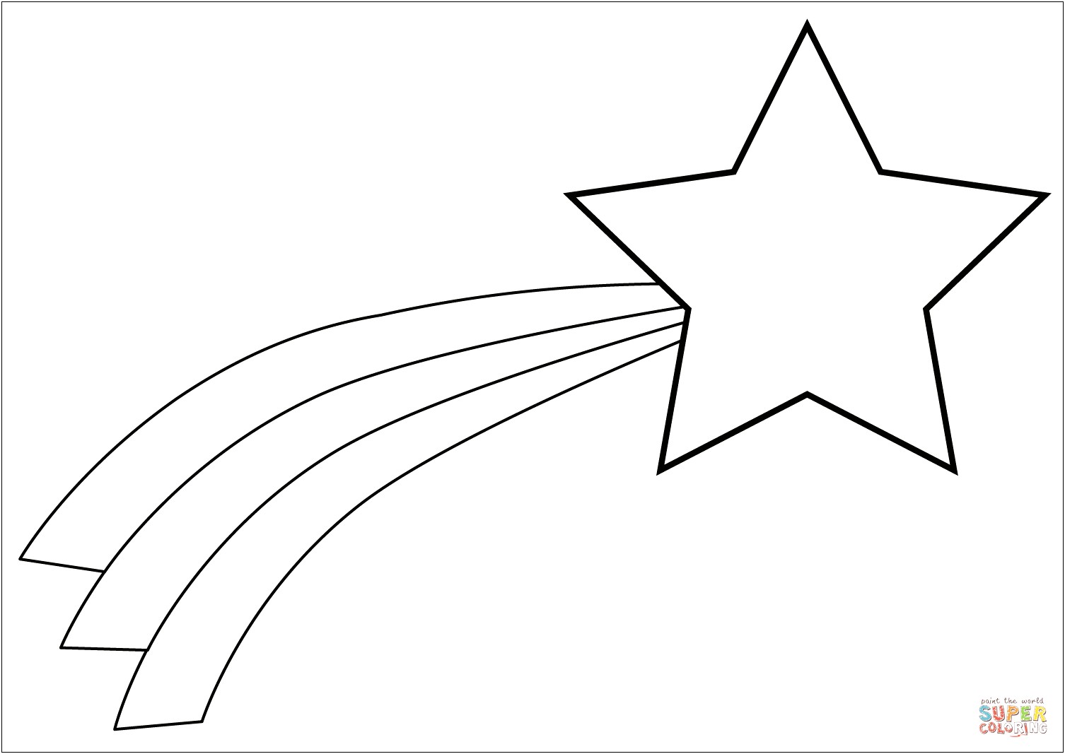 Shooting Star Picture Frame Template Free Printable