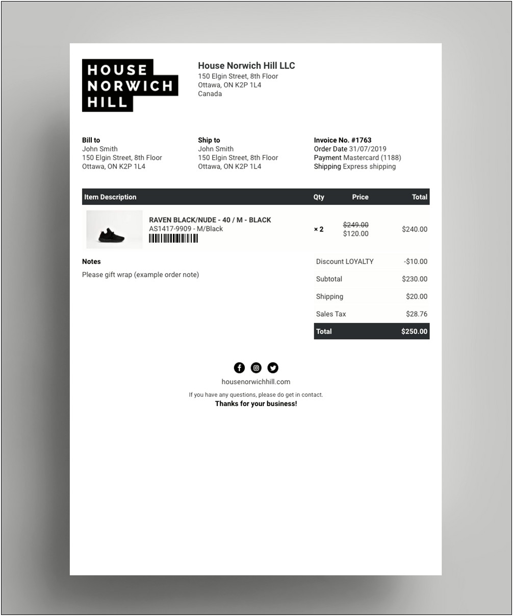 Shopify Order Printer Template Code Free