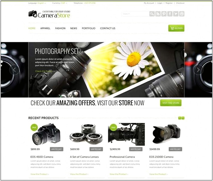 Shopping Cart Psd Template Free Download