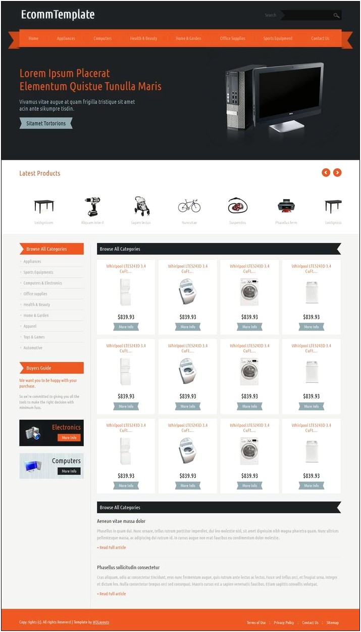 Shopping Cart Templates Free Download In Html