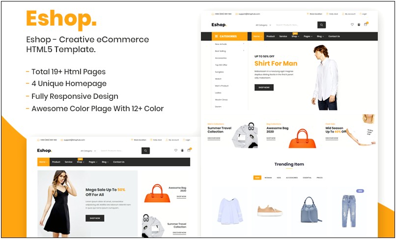 Shopping Responsive Ecommerce Html Template Free Download