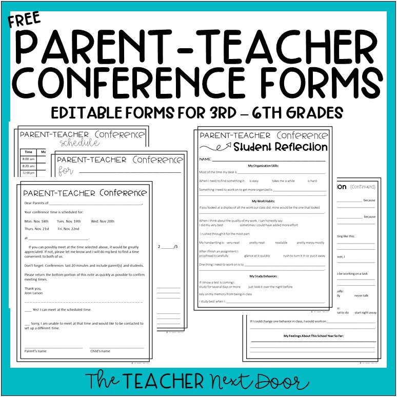 Sign In Sheet Template Parents Meeting Free