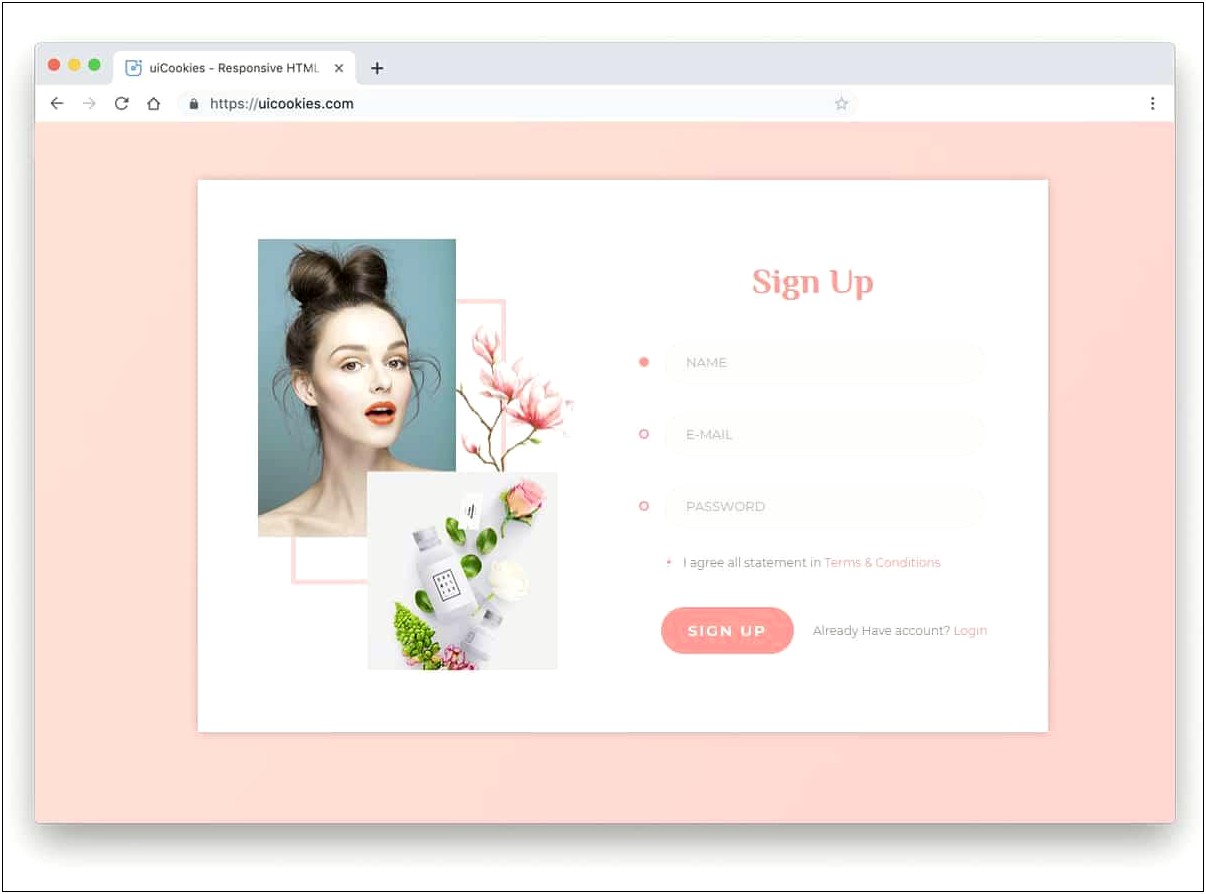 Sign Up Form Template Html Free Download