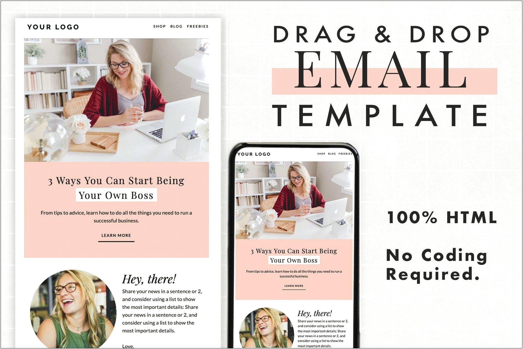 Simple 2 Page Free Powerpoint Newsletter Templates