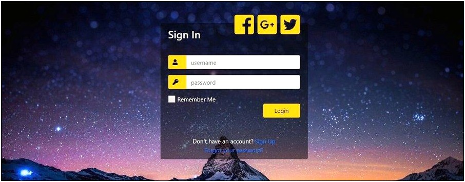 Simple Bootstrap Login Page Template Free Download