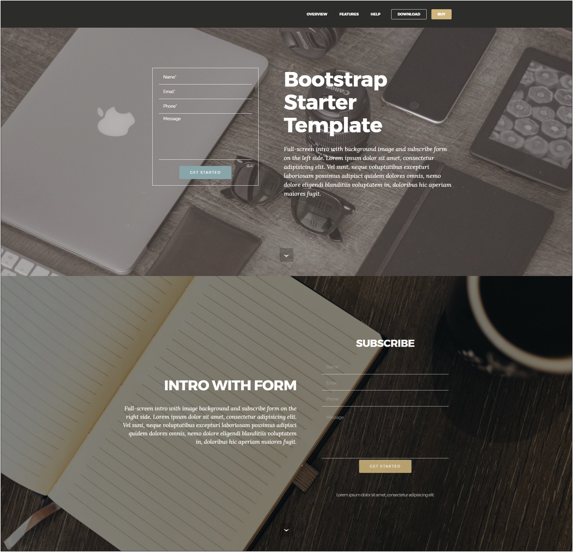 Simple Bootstrap Responsive Design Templates Free Download