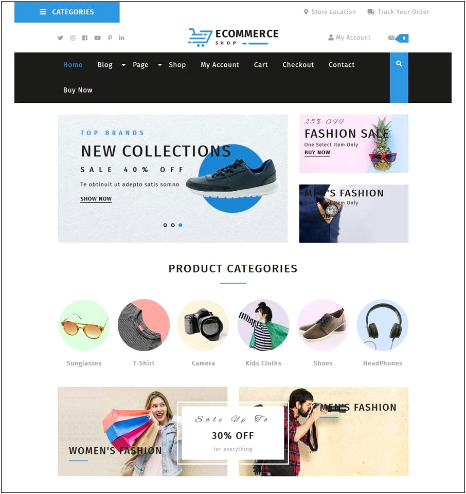 Simple Ecommerce Bootstrap Template Free Download