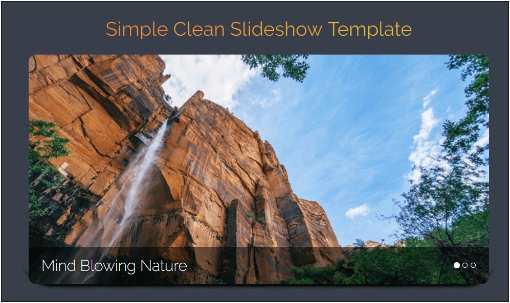 Simple Html Template With Slider Free Download
