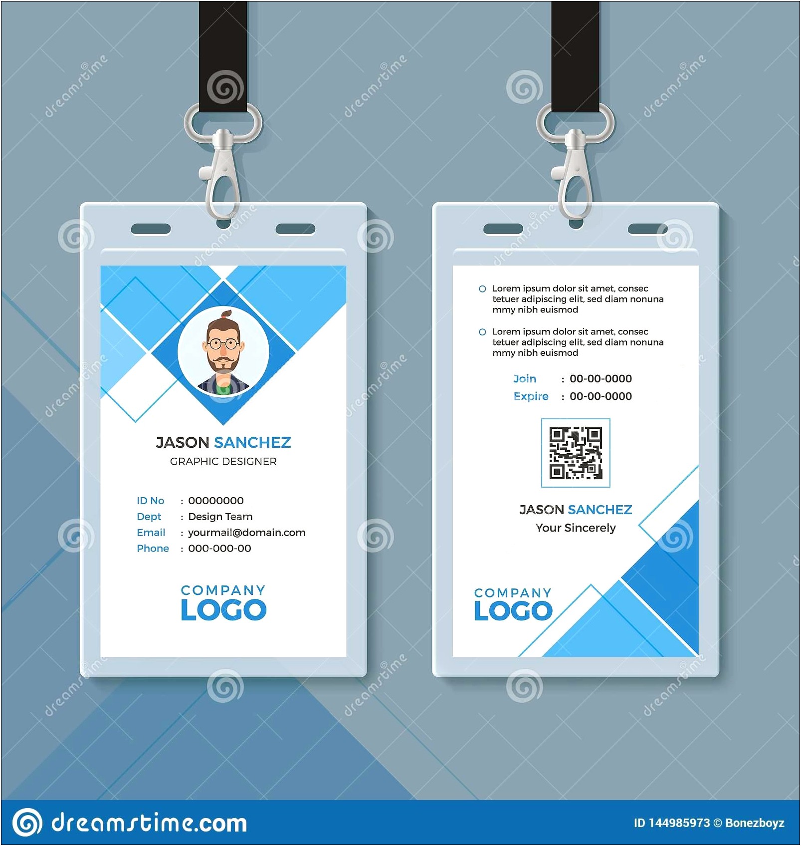 Simple Id Card Template Psd Free Download