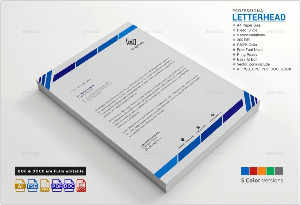 Simple Letterhead Template Word Free Download