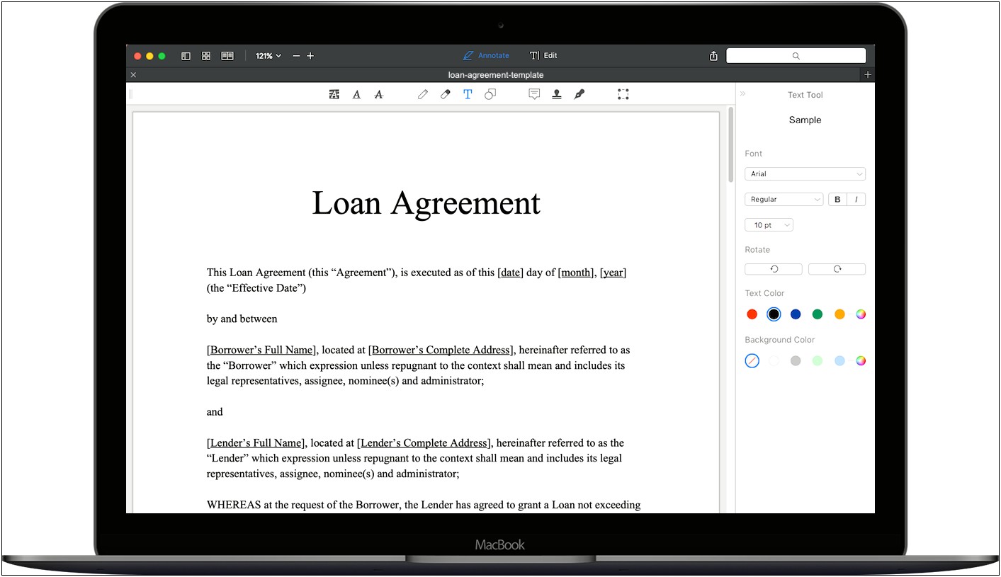 Simple Loan Agreement Template Free Filetype Pdf