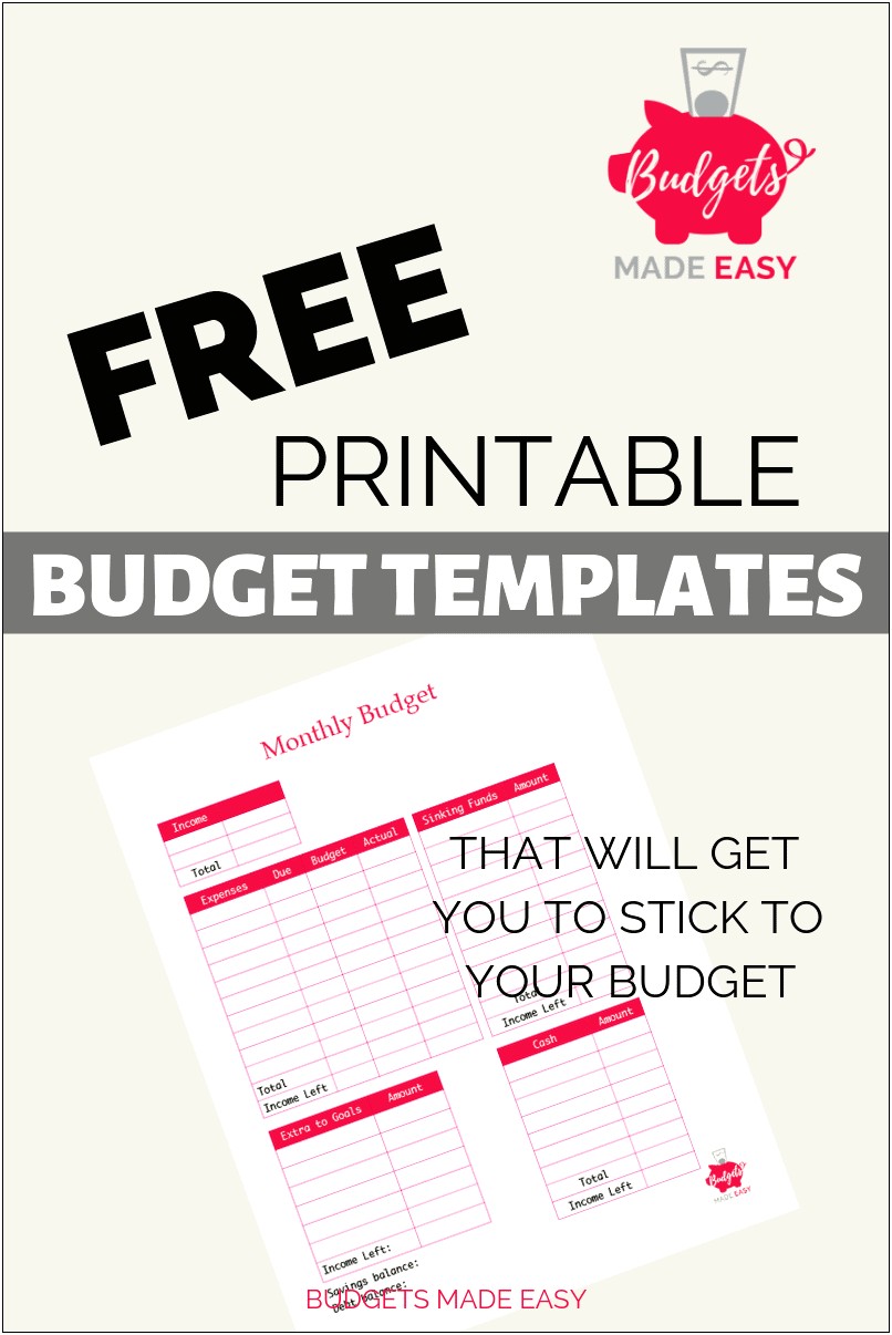 Simple Monthly Budget Template Google Sheets Free