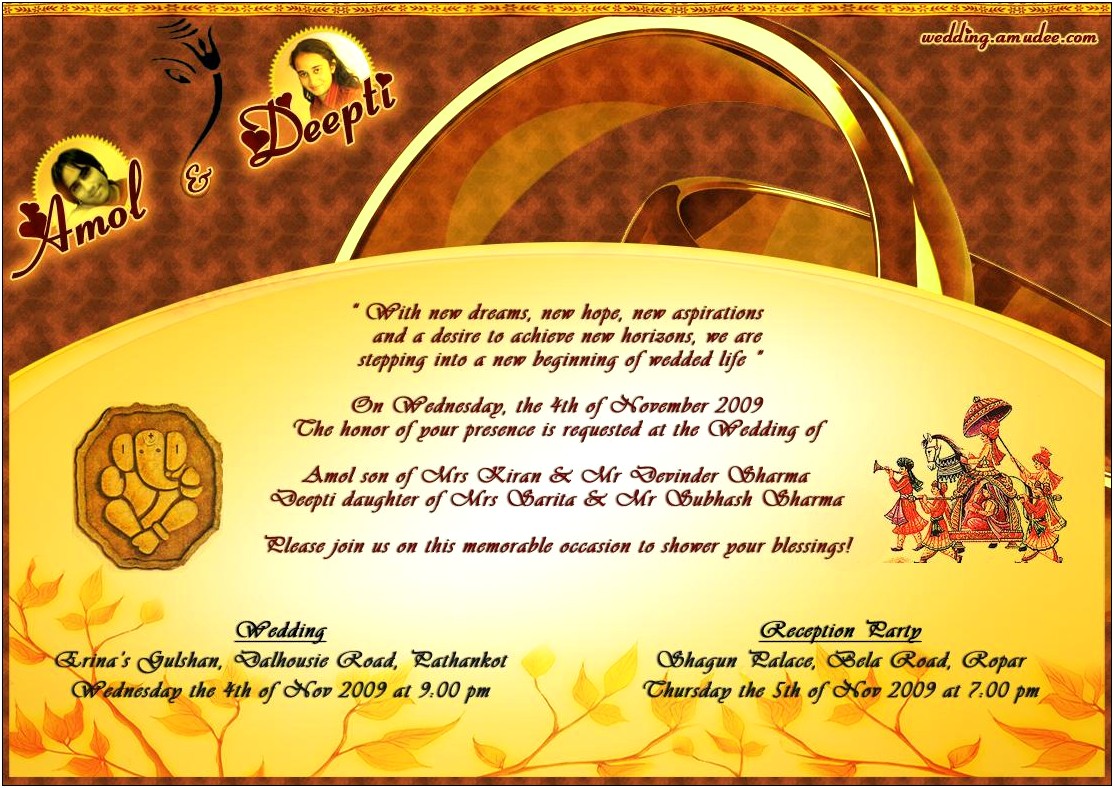 Sister Wedding Invitation Message In Hindi
