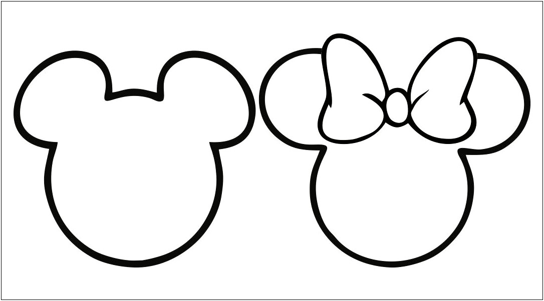 Small Minnie Mouse Face Template Printable Free