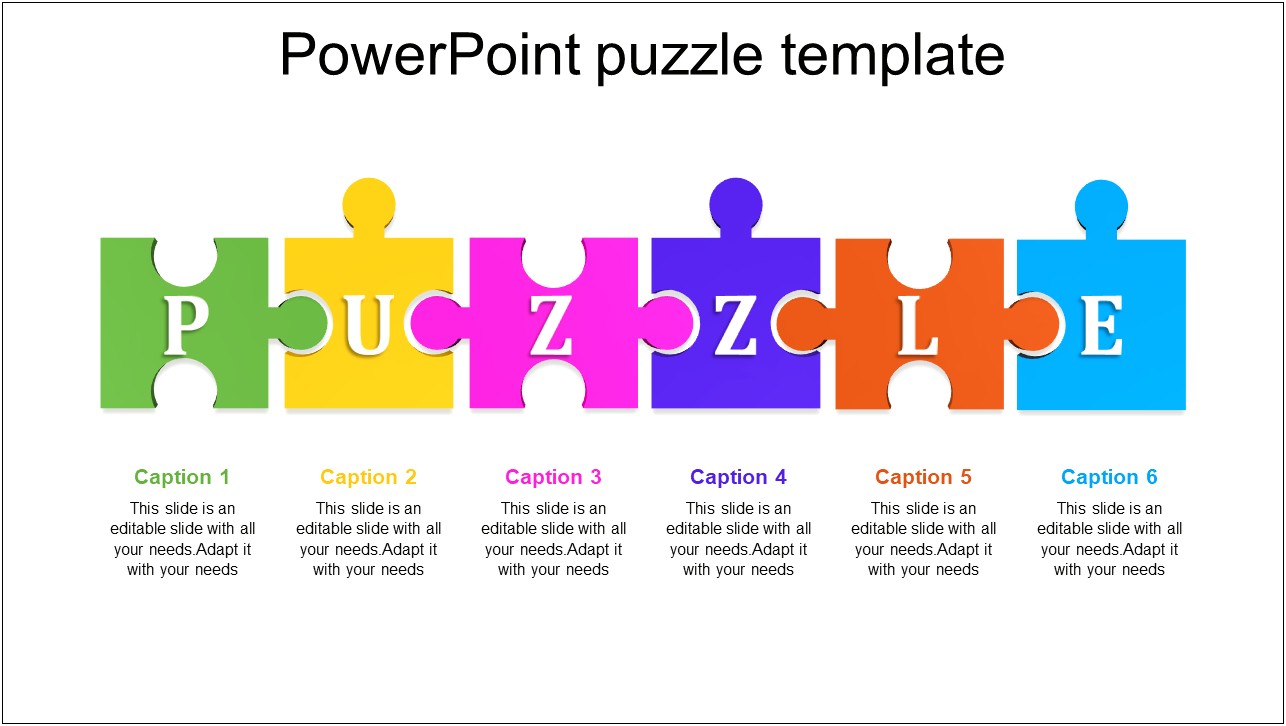 Smart Art Puzzle Pieces Powerpoint Template Free