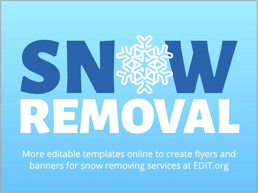 Snow Shoveling Help Wanted Flyer Template Free