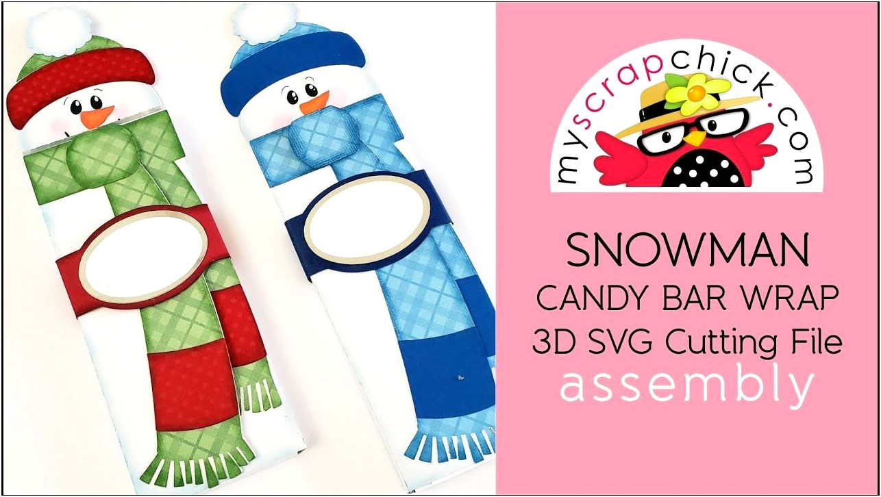 Snowman Candy Bar Wrapper Free Template