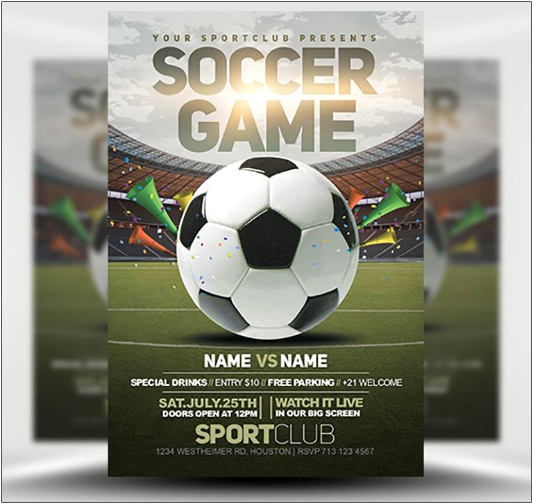 Soccer Flyer Template Psd Free Download