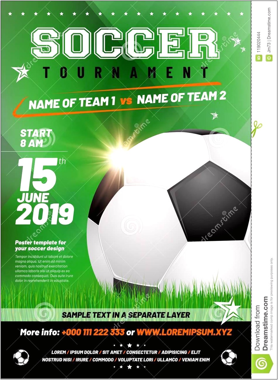 Soccer Tournament Flyer Event Template Free Download