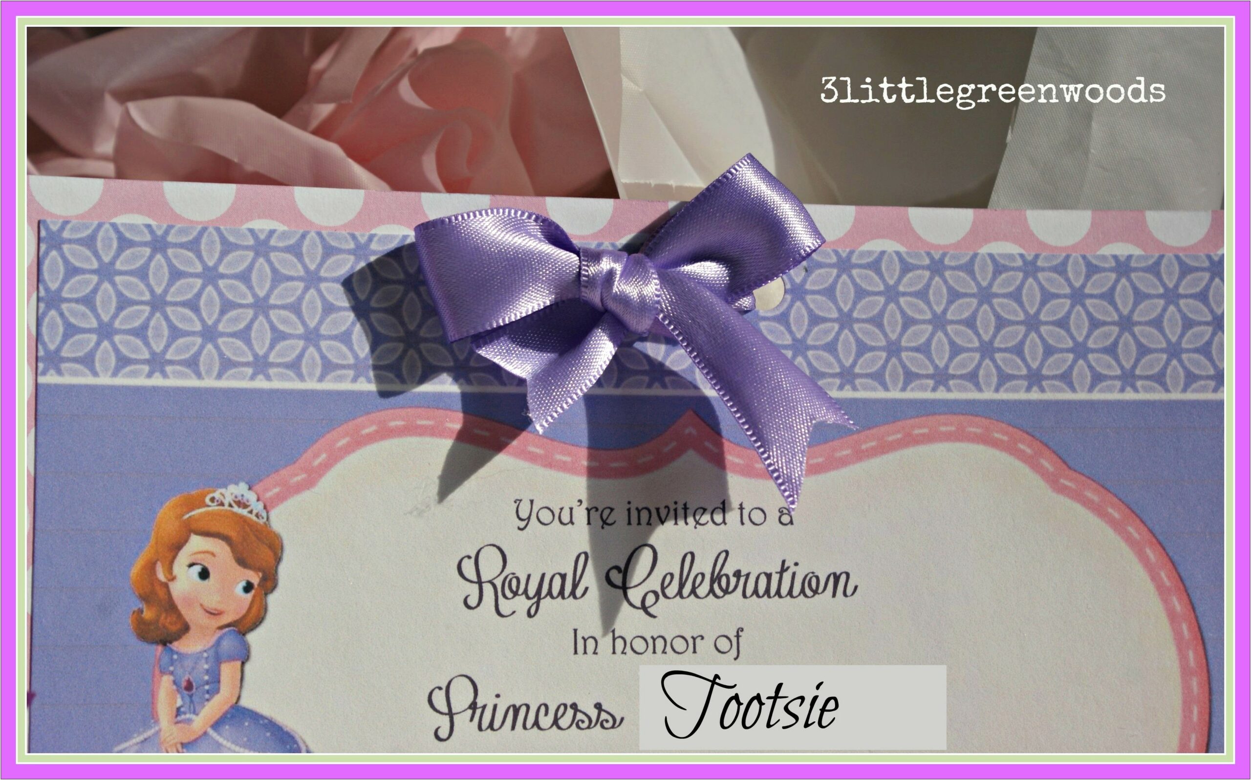 Sofia The First Birthday Invitations Free Template