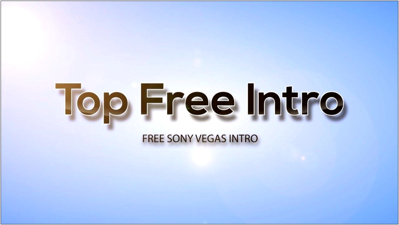 Sony Vegas Pro 11 Free Intro Templates 3d