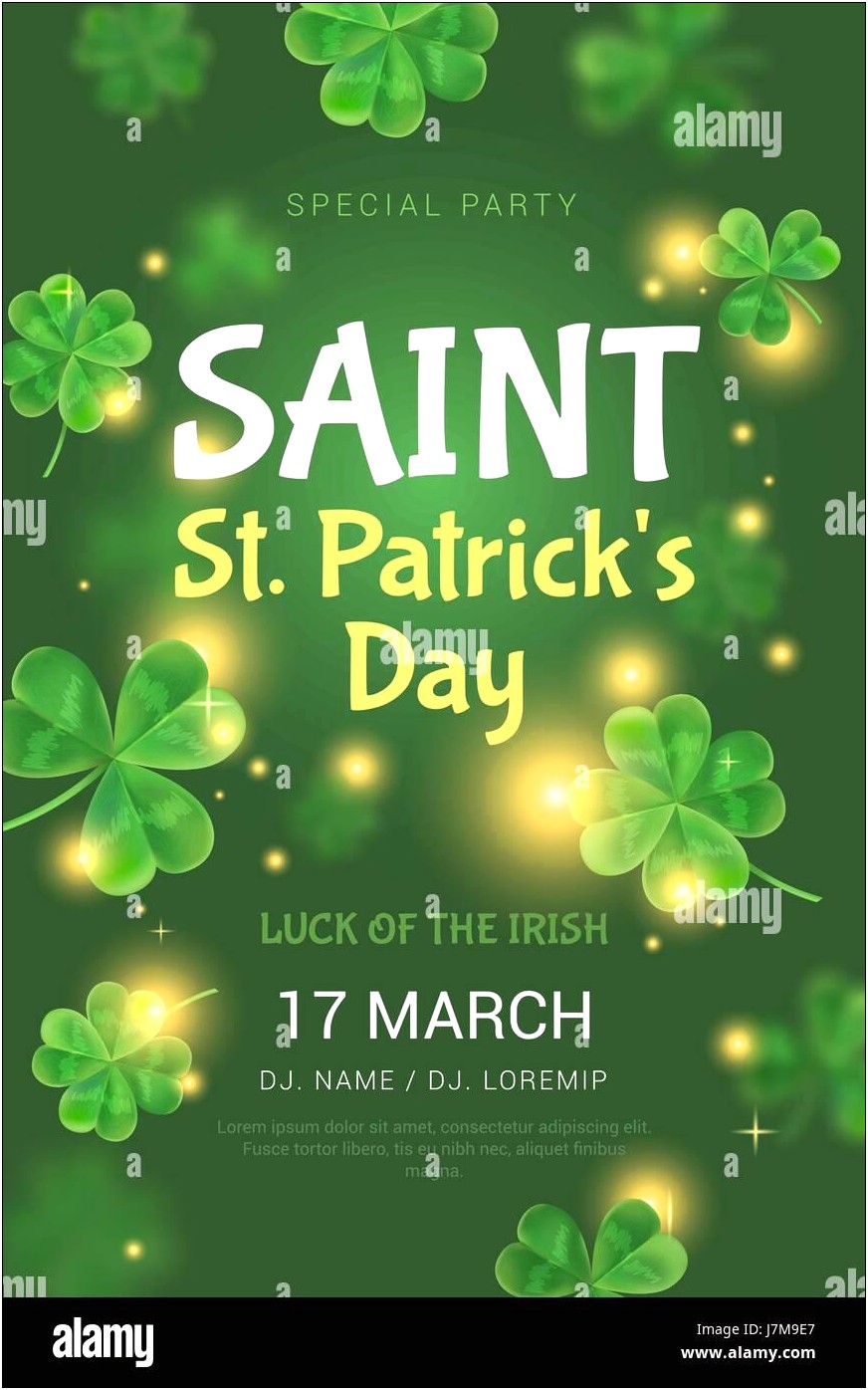 St Patrick Day 2017 Flyer Template Free