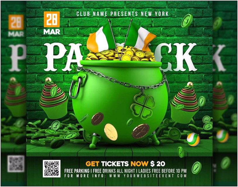 St Patrick Day Parade Flyer Template Free