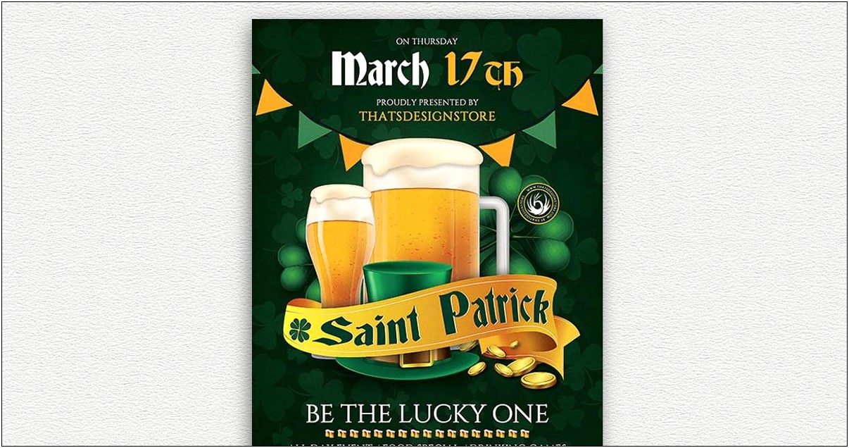 St Patricks Day Flyer Template Free 8.5x11