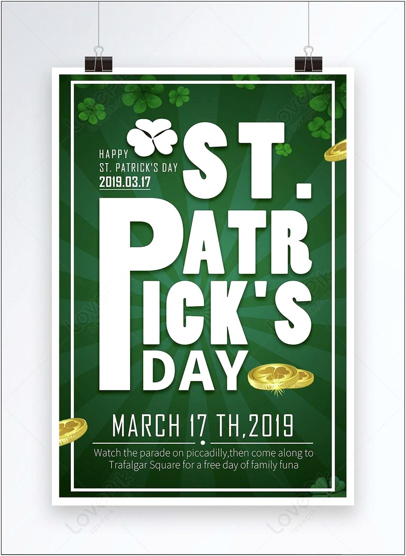St Patrick's Day Free Flyer Template Download