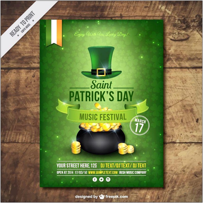 St Patrick's Day Invitation Card Templates Free