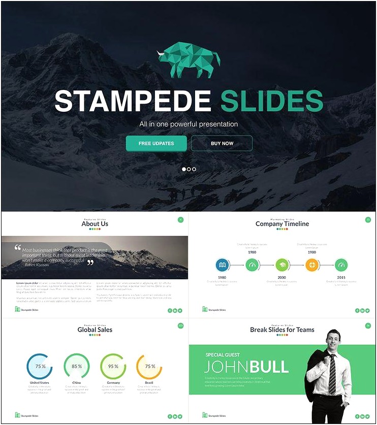 Stampede Multipurpose Powerpoint Template Free Download