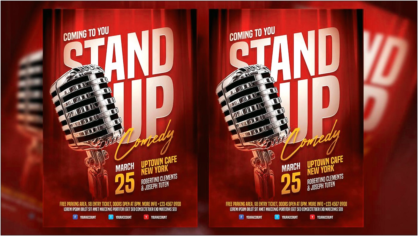 Stand Up Comedy Flyer Templates Free Gimp