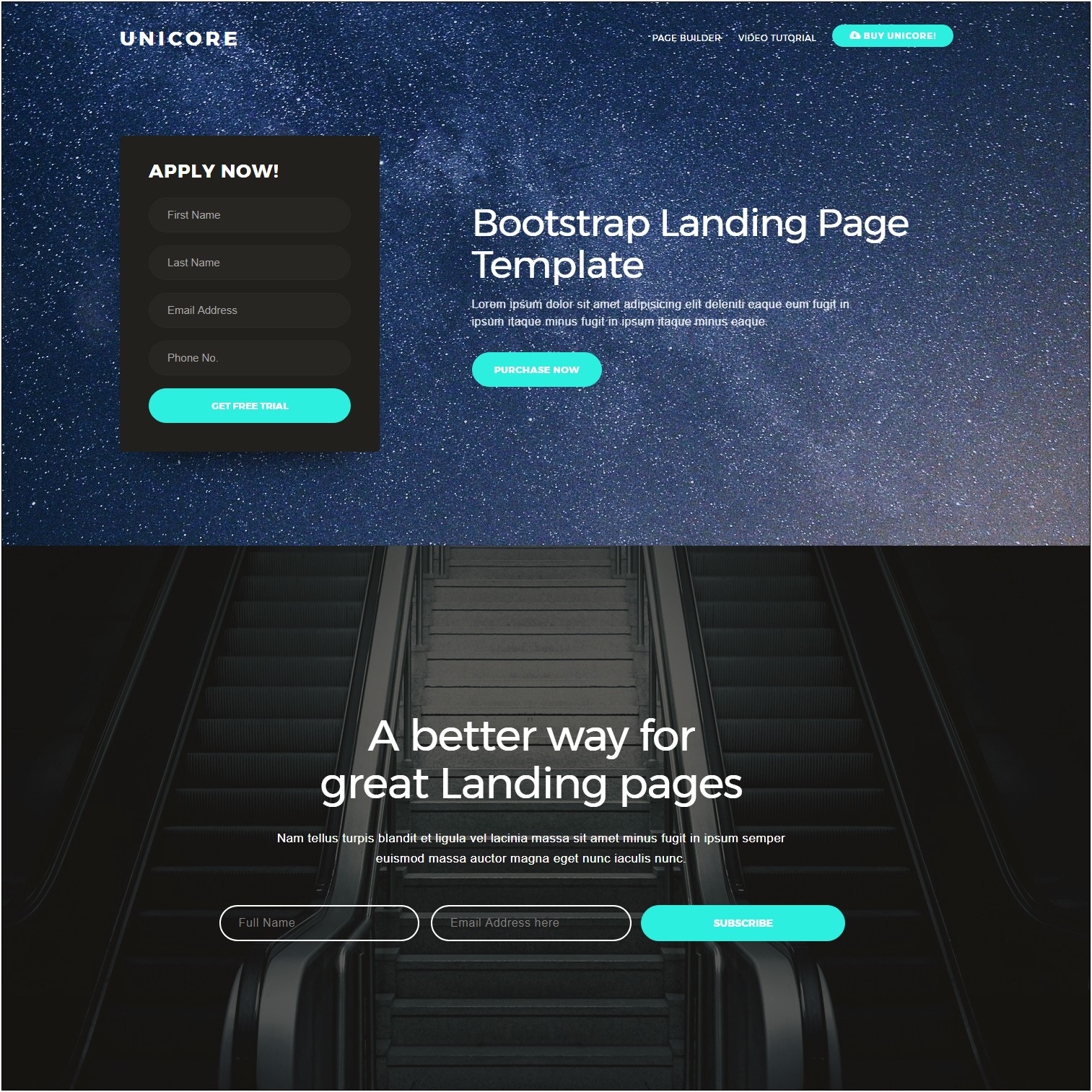 Start Responsive One Page Template Free Download