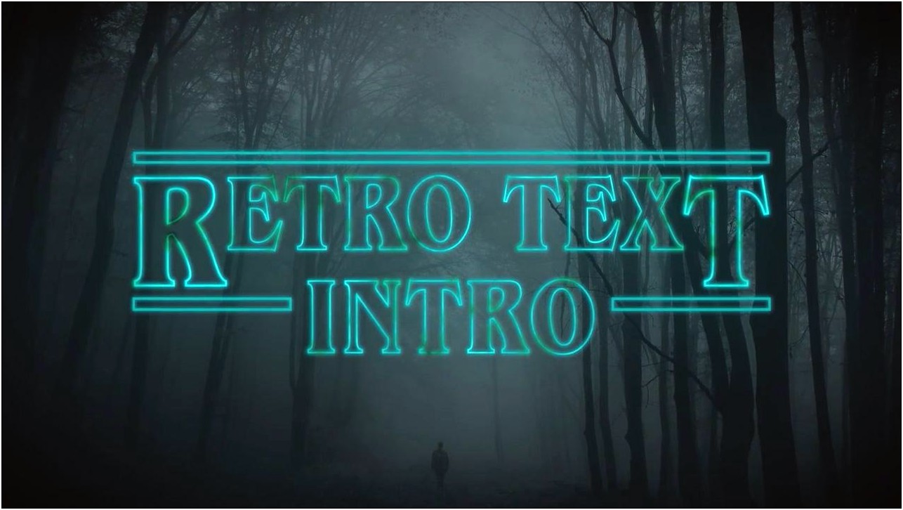 Stranger Things After Effects Template Free