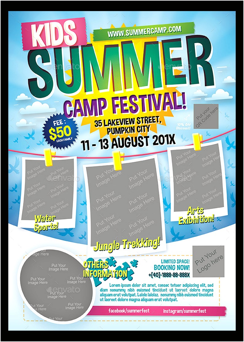 Summer Camp Brochure Template Free Download