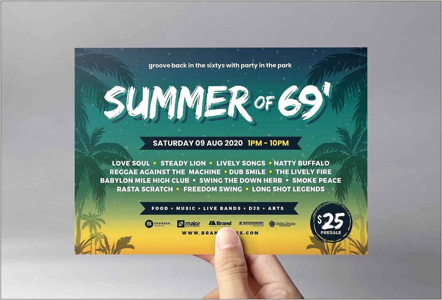 Summer Party Flyer Template Free Download