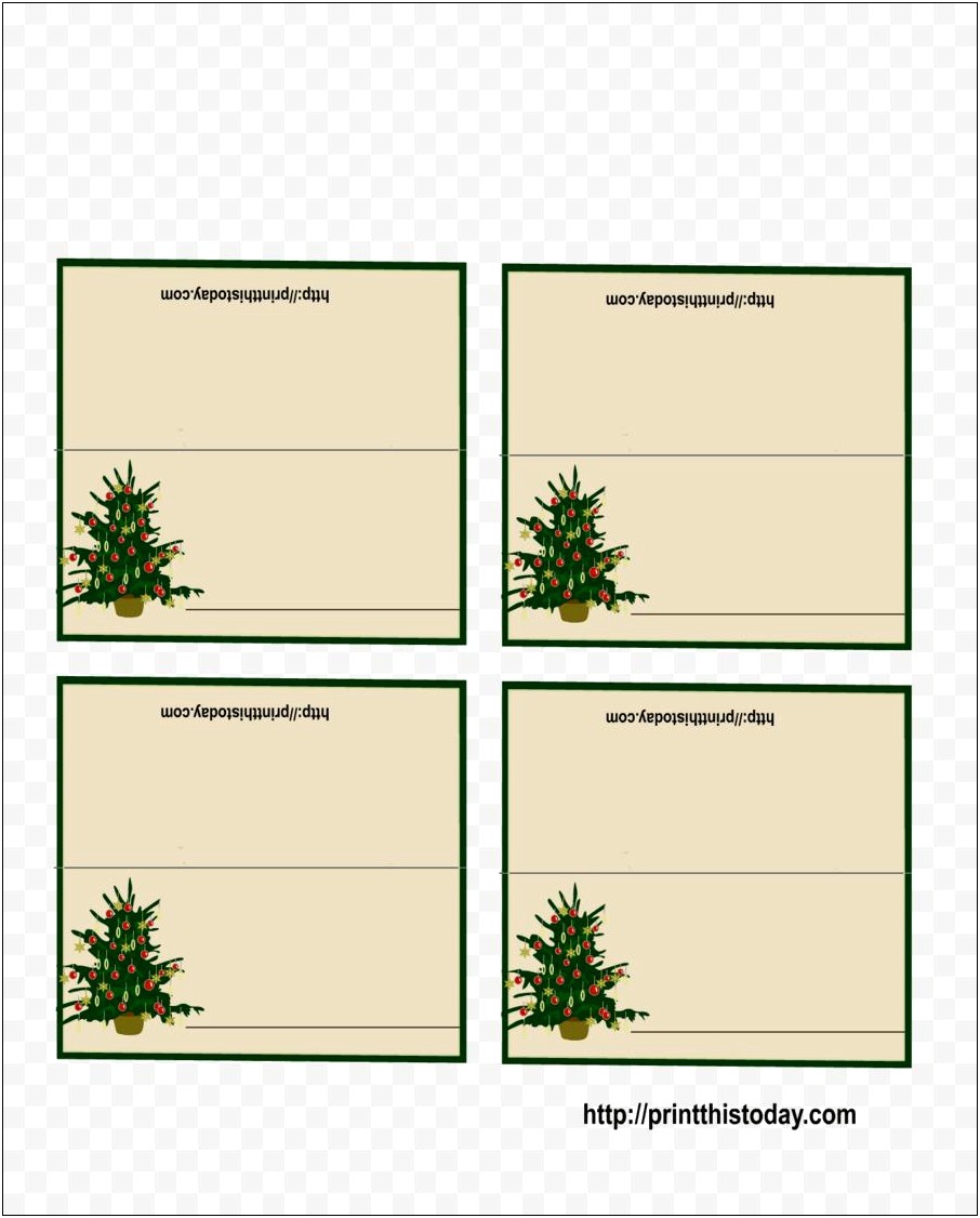 Table Place Card Template Free Download
