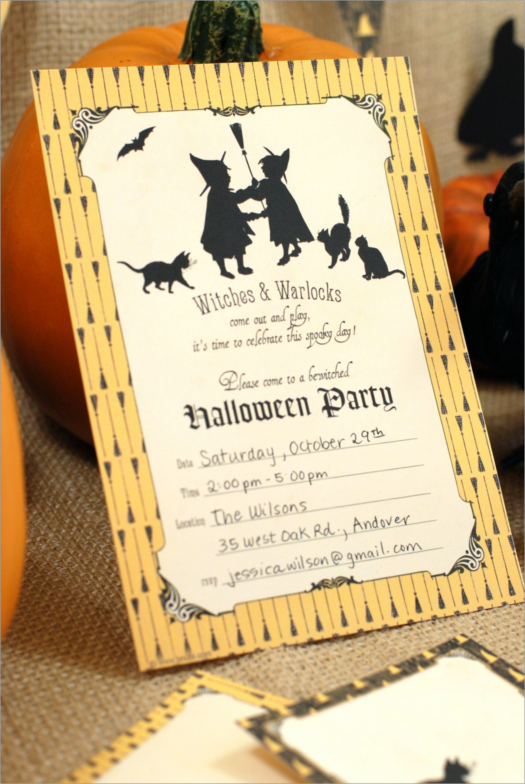 Template Free Printable Halloween Party Invitations