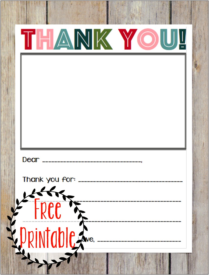 Template Free Printable Thank You Cards For Teachers