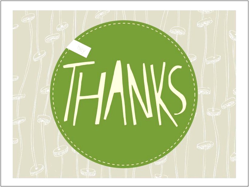 Thank You Card Template Free Download Word