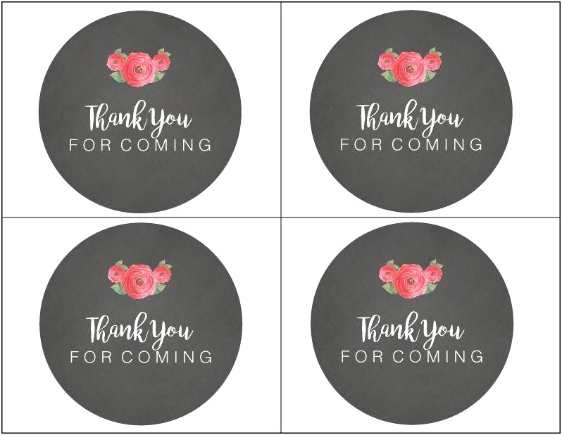 Thank You For Coming Template Free