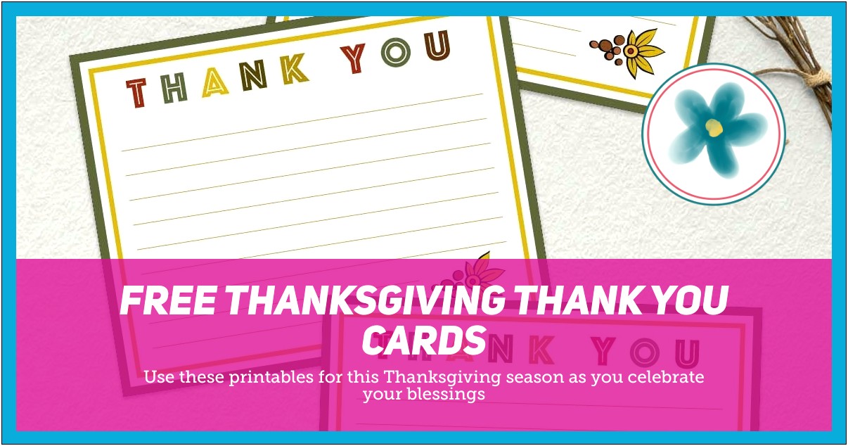 Thank You Note Template For Kids Free