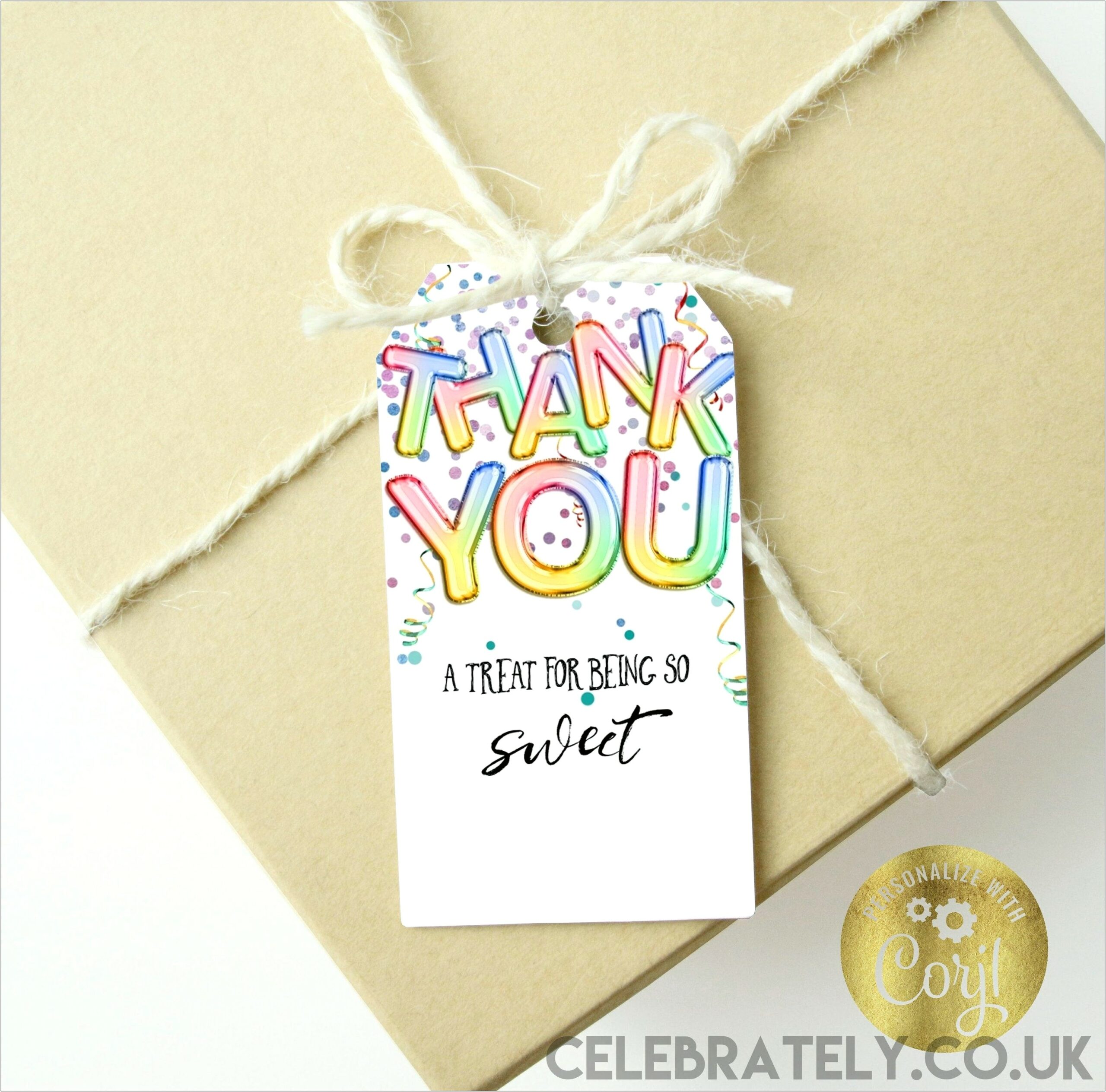 Thank You Tag Template Free Download