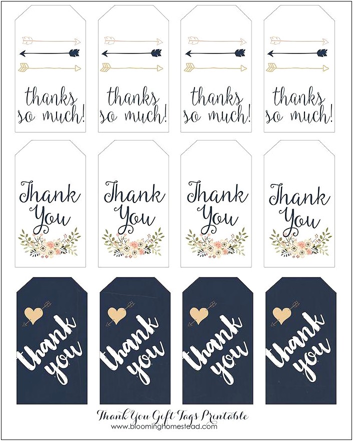Thank You Tags For Wedding Favors Free Templates