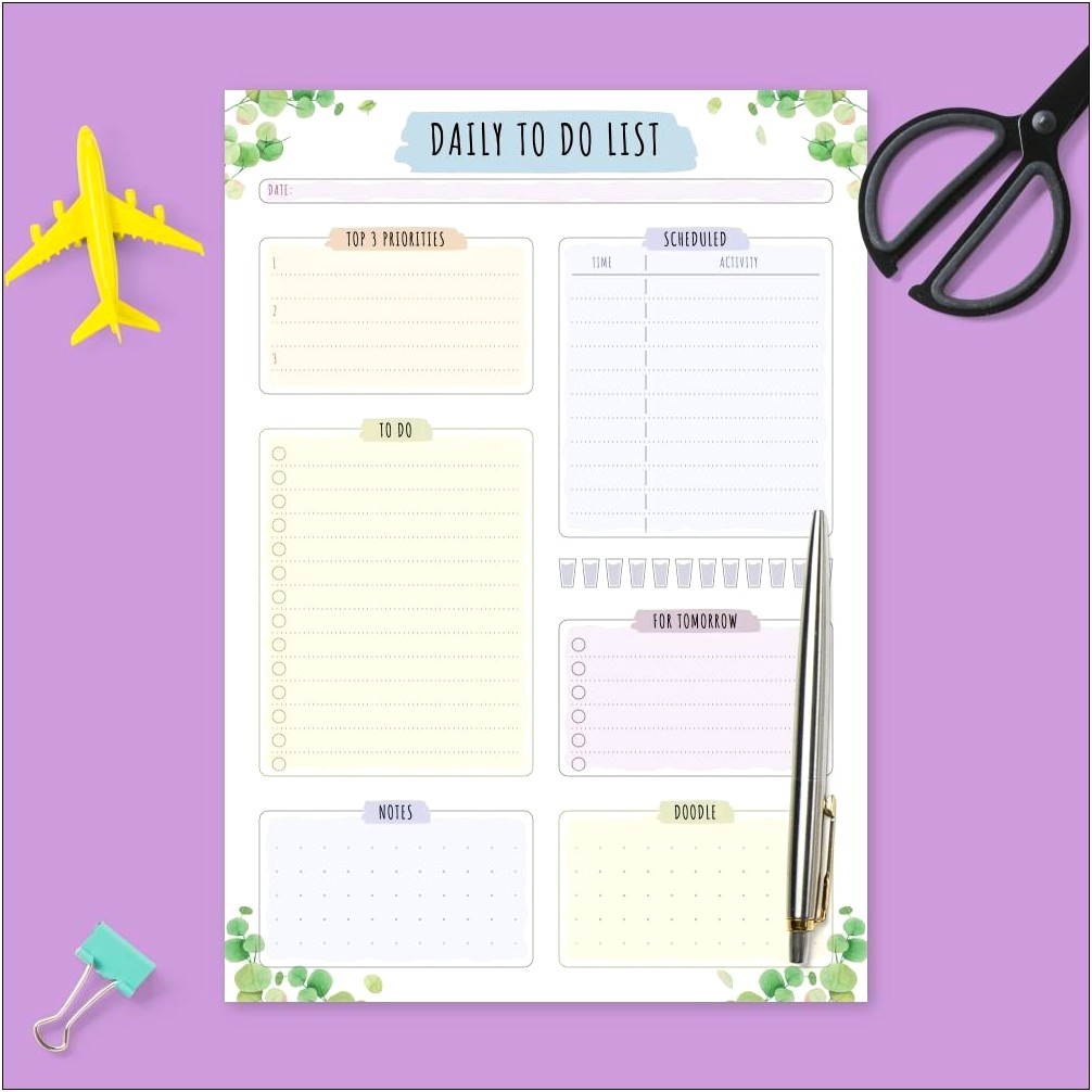 Things To Do List Template Free