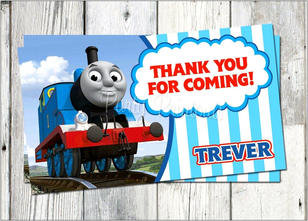 Thomas The Train Invitation Template Free