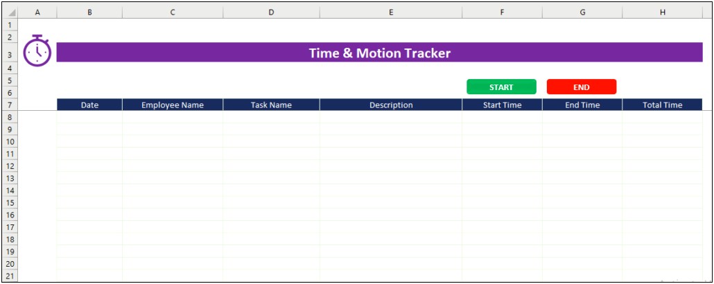 Time Motion Study Template Free Download