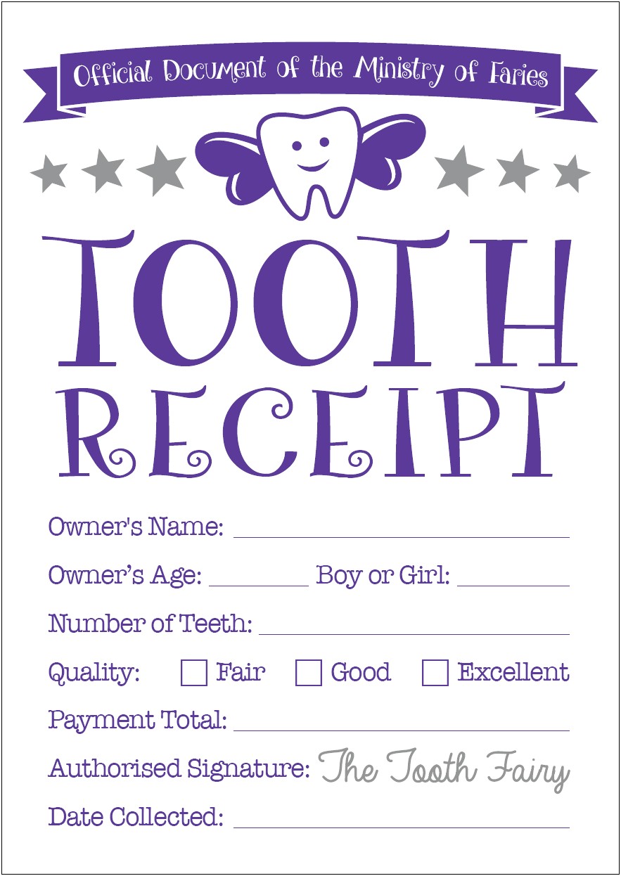 Tooth Fairy Letter Template Boy Free
